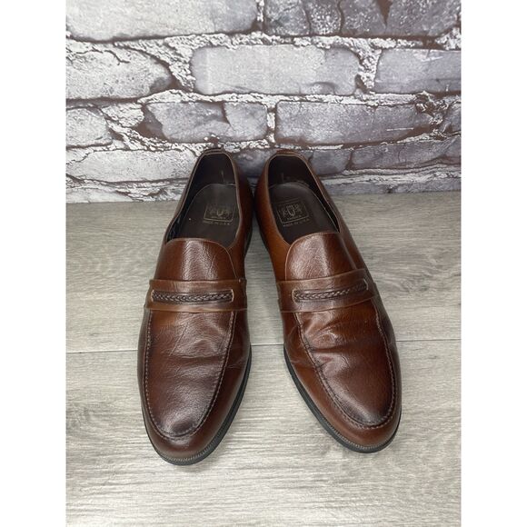 Winthrop USA Brown Leather Penny Loafers Dress Shoes Men’s Sz 10EEE US/44EU main image 8